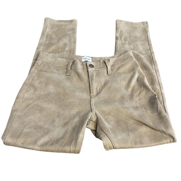 Sneak Peek Juniors Khaki Pebbled Print Skinny Stretch Leggings Size Medium - Picture 4 of 5